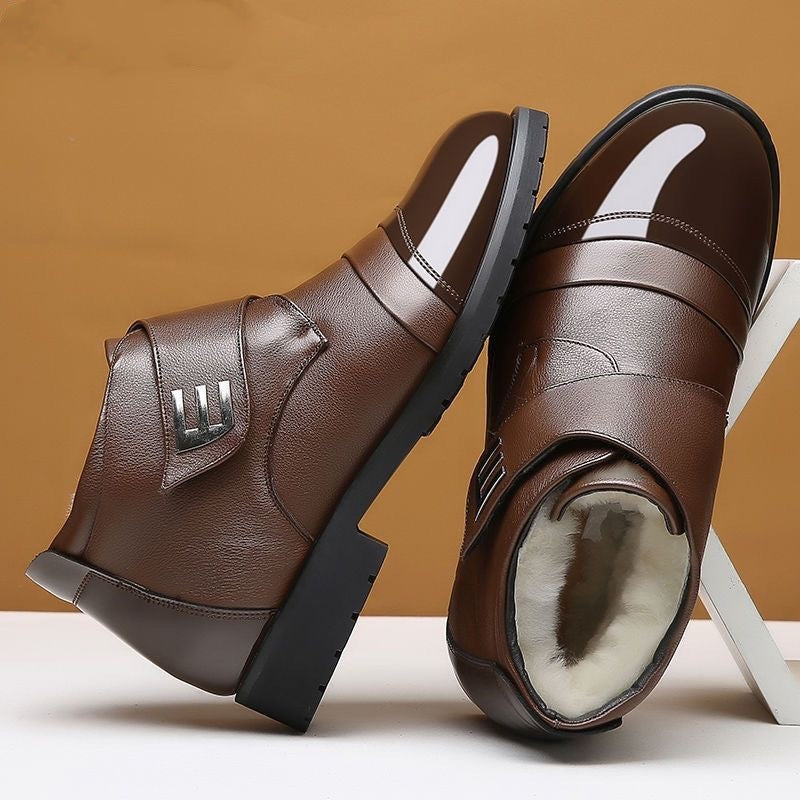 Zapatos de piel de terciopelo de invierno